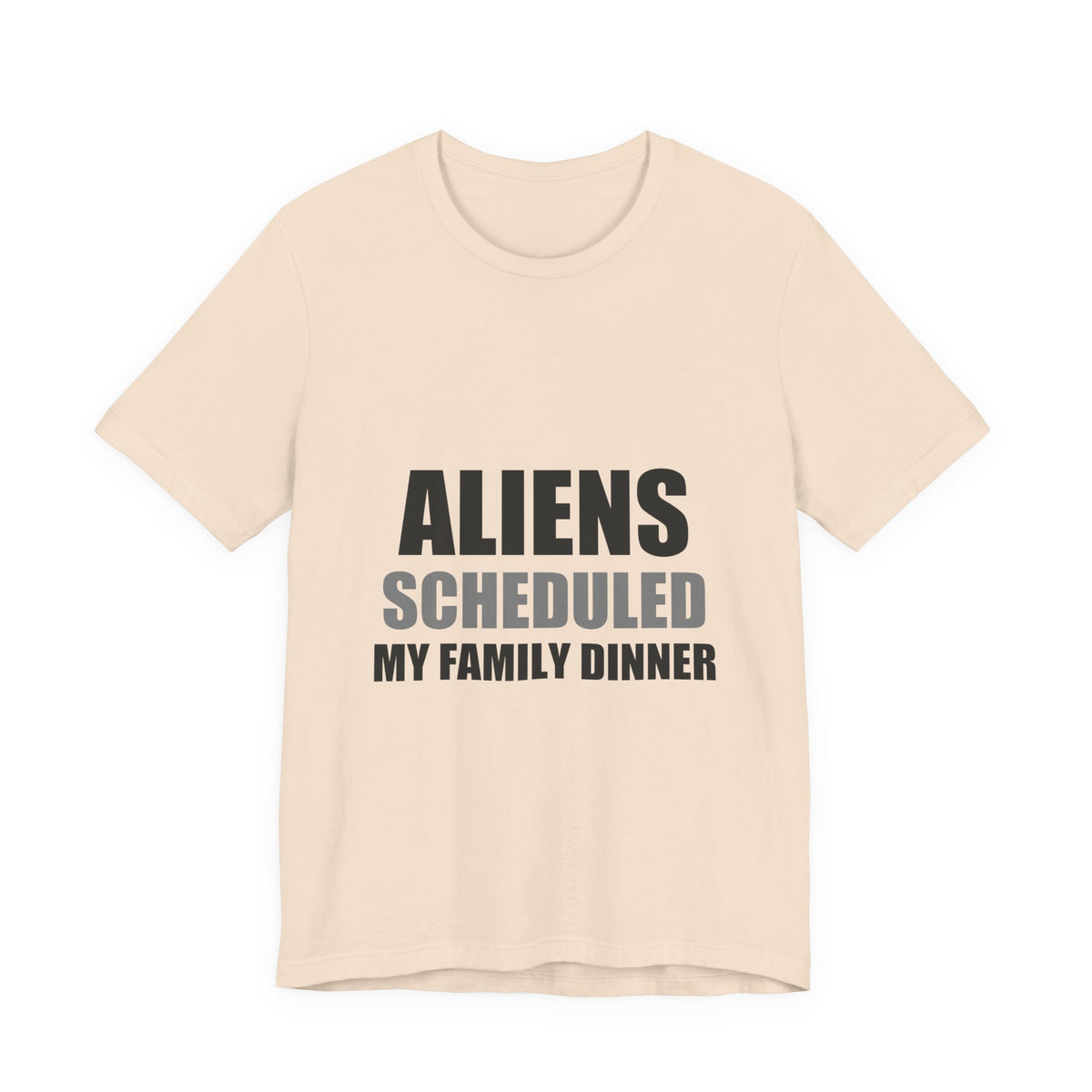 Aliens Scheduled My Family Dinner Funny Space Tee