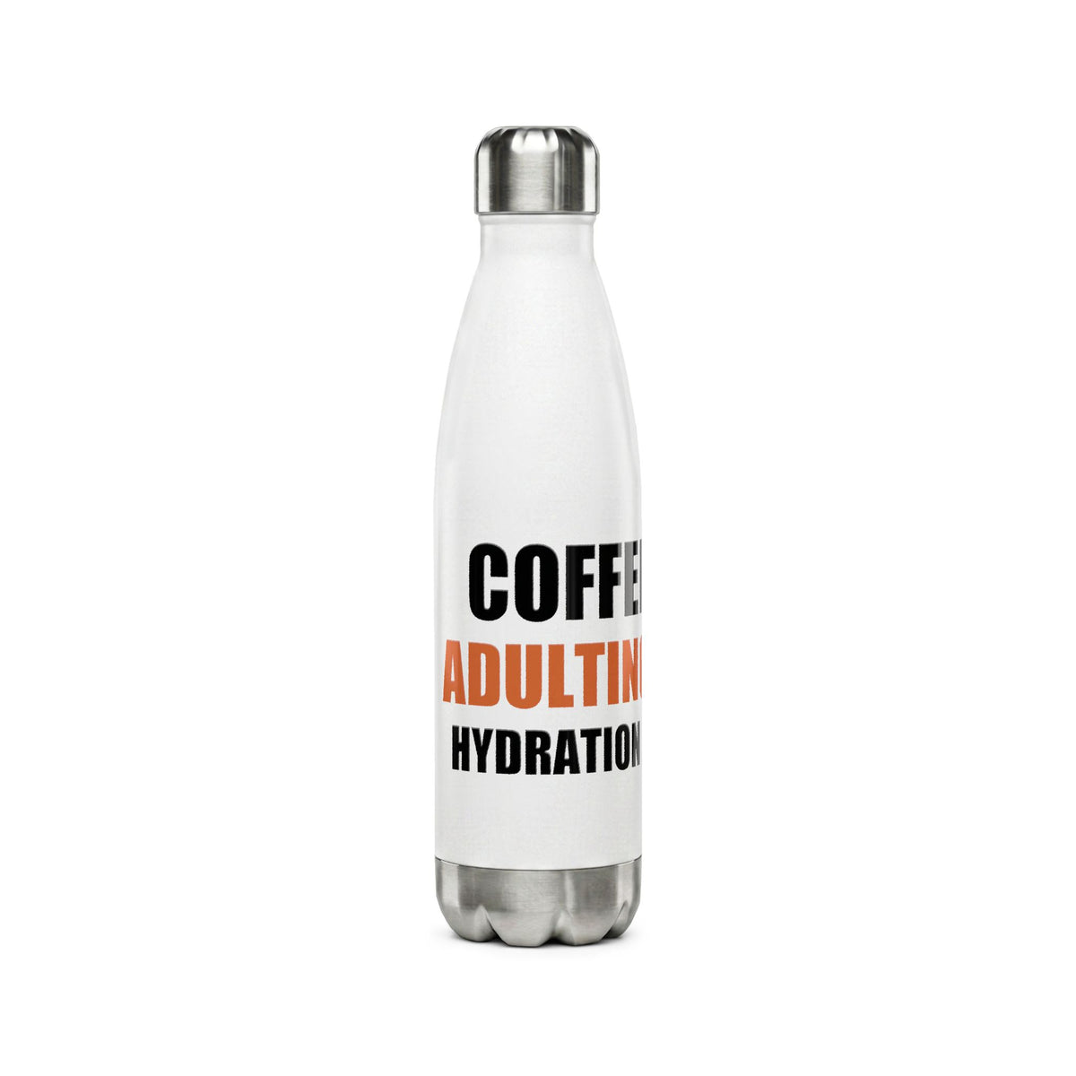 Coffee First Adulting Second Water Bottle | Funny Holiday Gift
