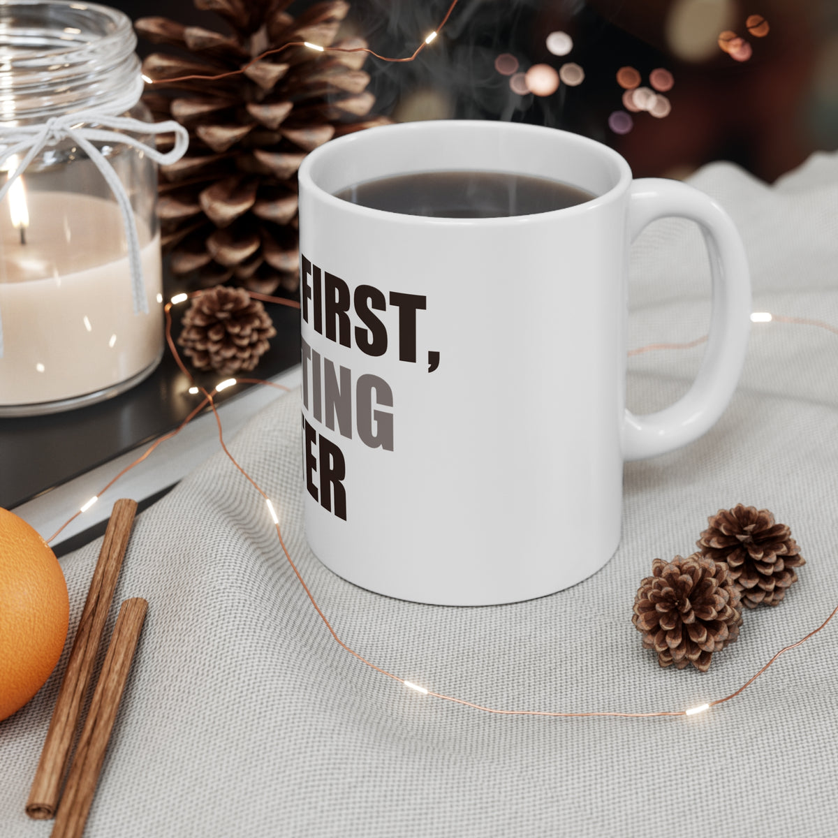 Funny Coffee Mug - Coffee First Adulting Later Gift