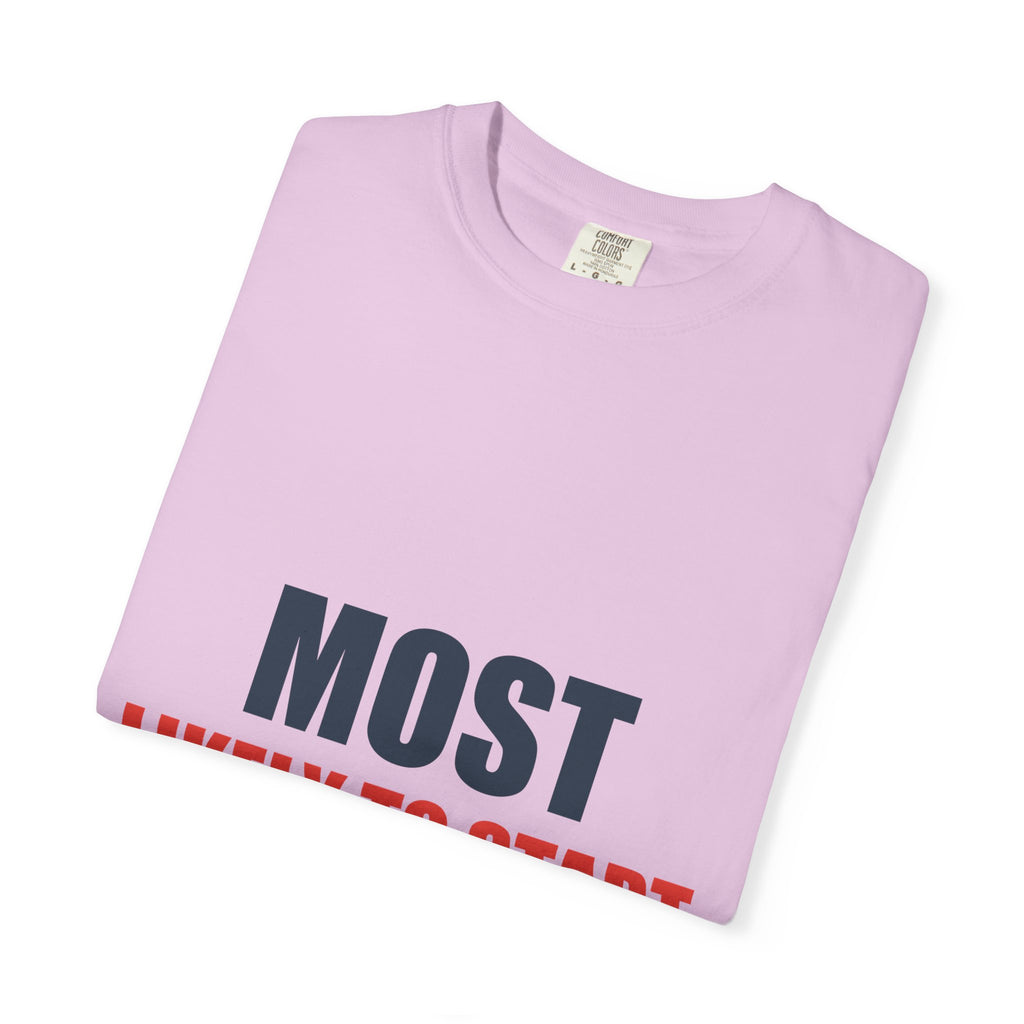 Most Likely To Start Christmas Drama Matching Family Tee