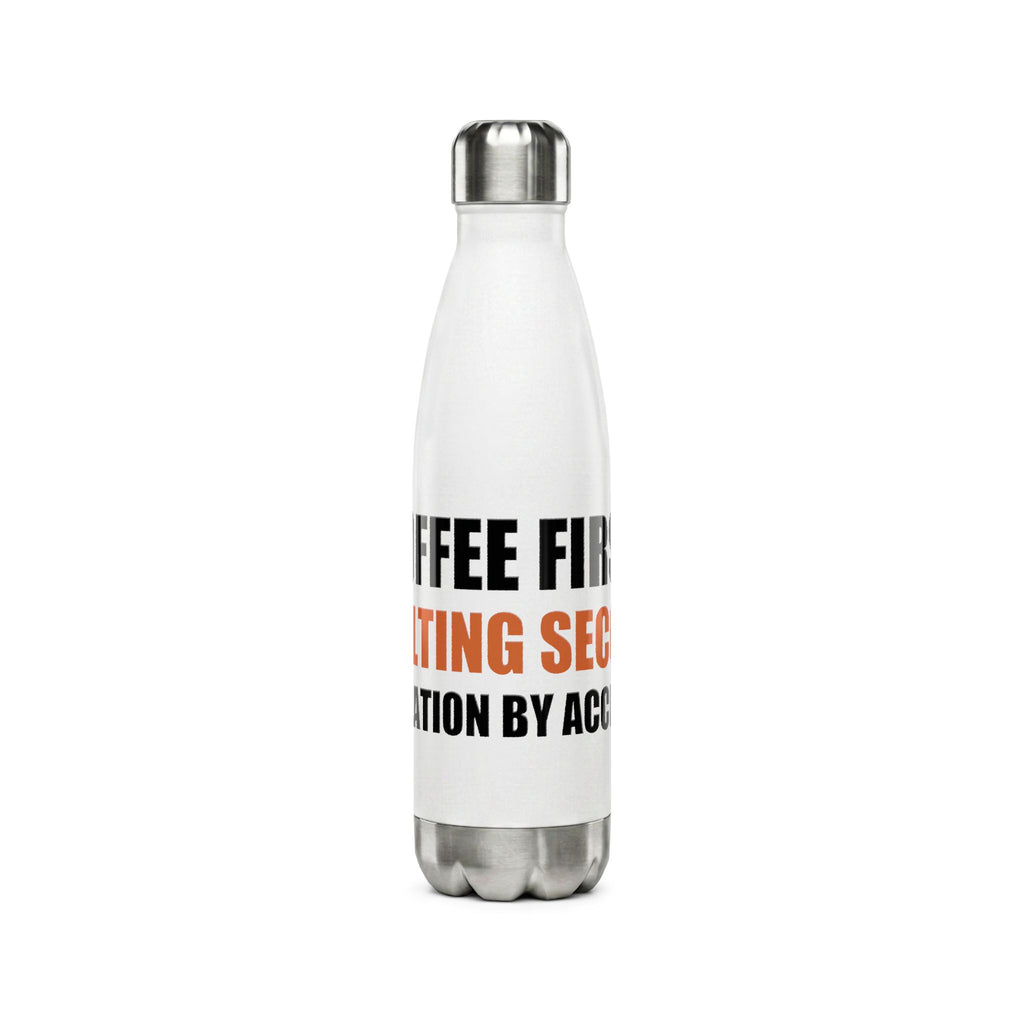 Coffee First Adulting Second Water Bottle | Funny Holiday Gift