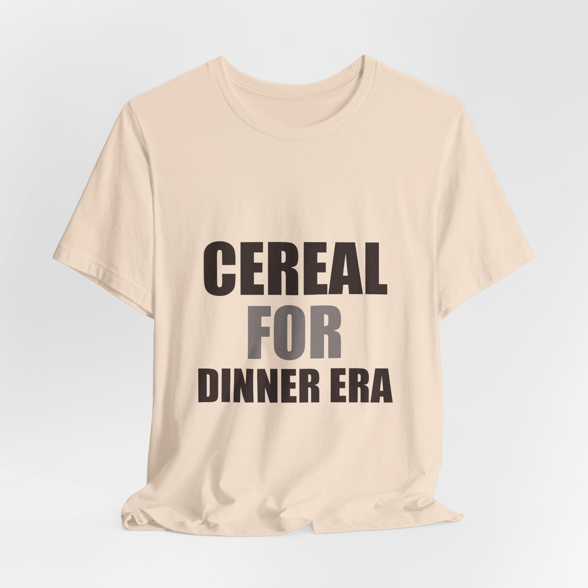 Cereal for Dinner Era Funny Tee | Humorous Unfiltered Graphic Shirt