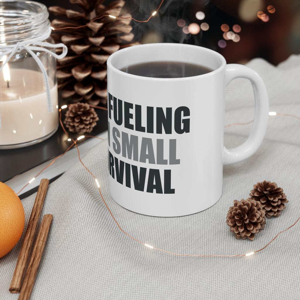 Alien Coffee Mug - Caffeine Fueling My Small Talk Survival