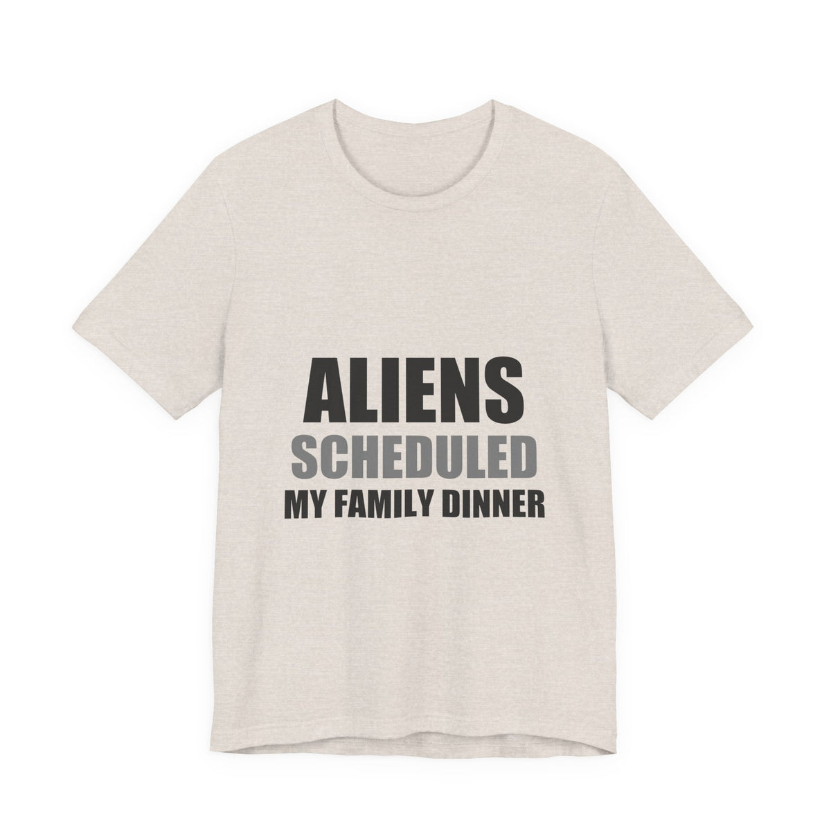 Aliens Scheduled My Family Dinner Funny Space Tee