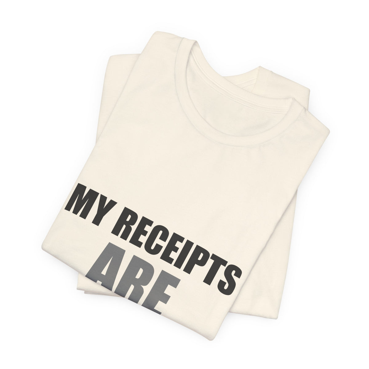 My Receipts Are Receipts Tee | Accountability Humor Shirt