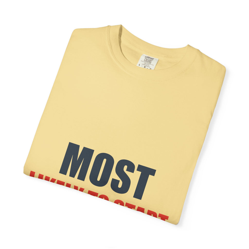 Most Likely To Start Christmas Drama Matching Family Tee