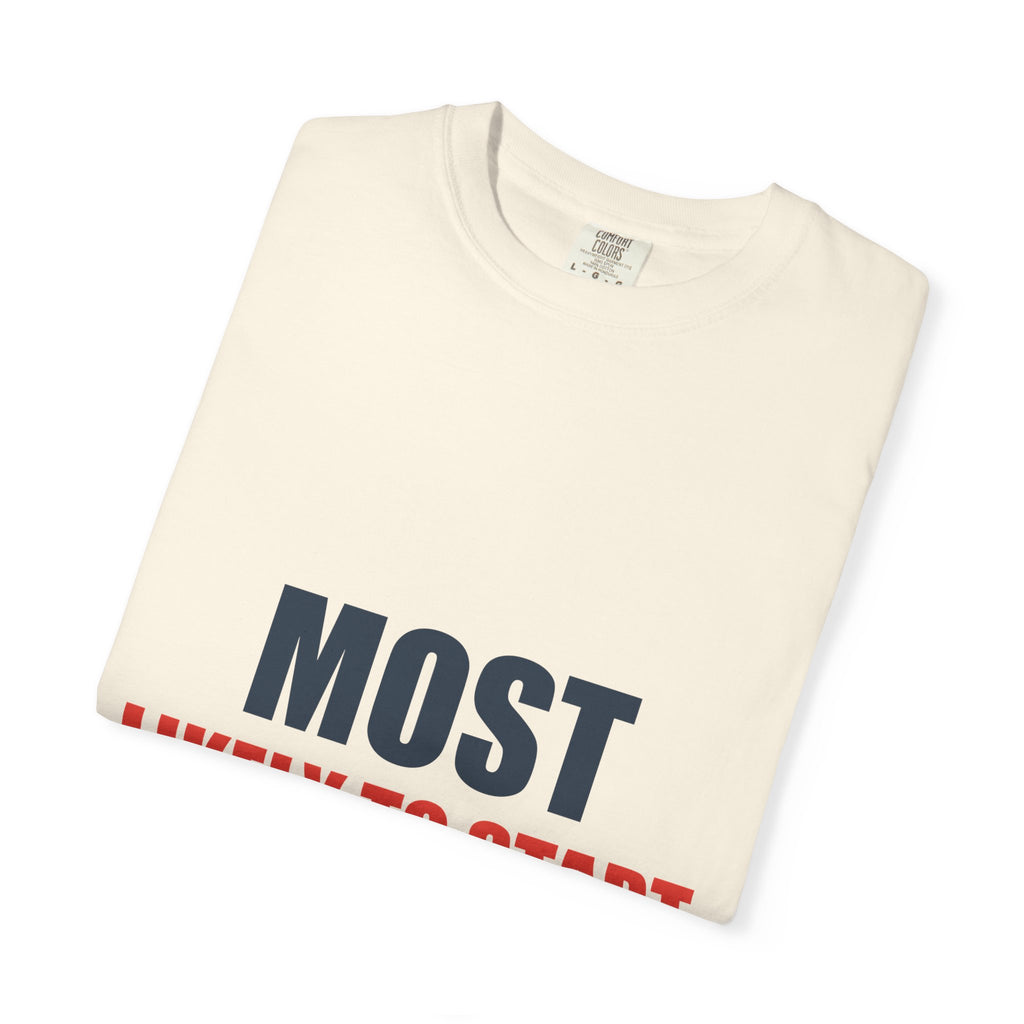 Most Likely To Start Christmas Drama Matching Family Tee